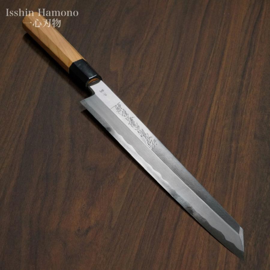 包丁 切付柳刃 正夫 270mm 郷右馬允義弘 青紙1号 青一鋼 青波打 鞘付