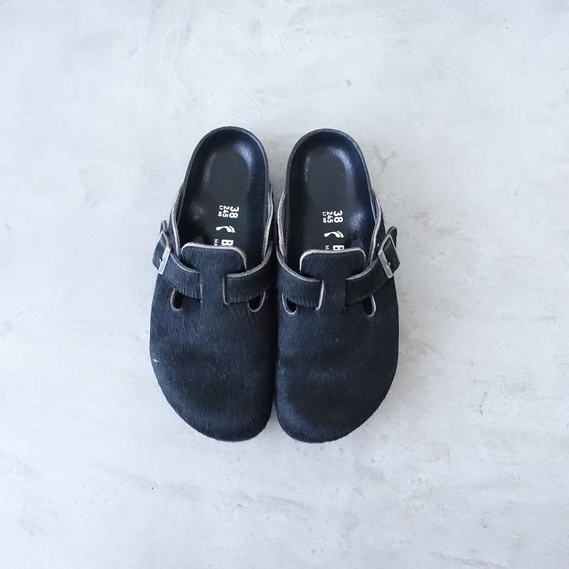 希少】ビルケンシュトック BIRKENSTOCK *BOSTON ハラコサボサンダル 38