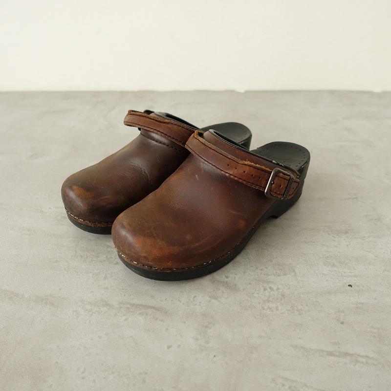 dansko（ダンスコ） *レザーサボサンダル 36/23*ブラウン皮革靴バック