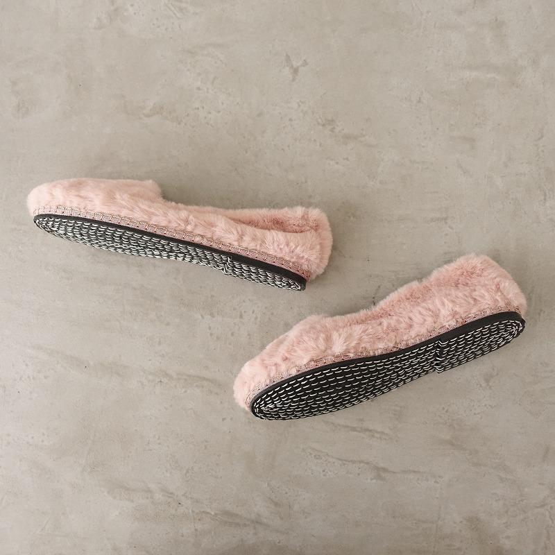 未使用】シューシャ Sciuscia *TRAGARA ファーシューズ 37/23.5*ピンク