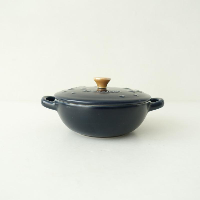 ル・クルーゼ LE CREUSET *スターレリーフミニマルミット*紺ネイビー