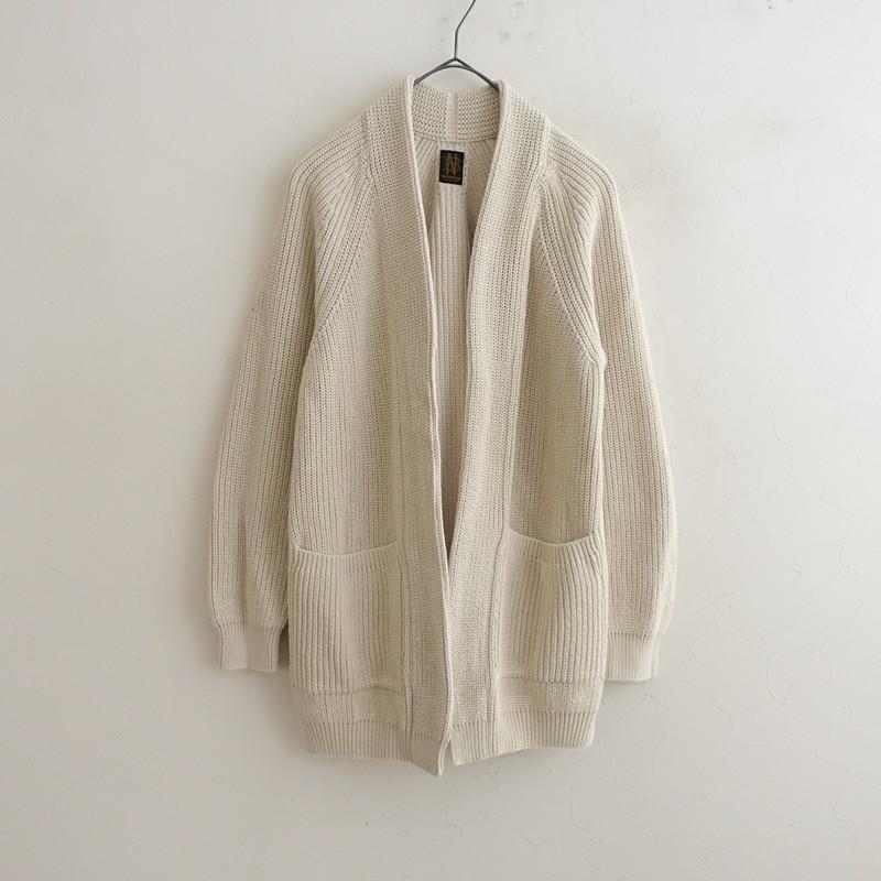 BATONER（バトナー） *コットン畔編みニットカーディガン*1綿厚手
