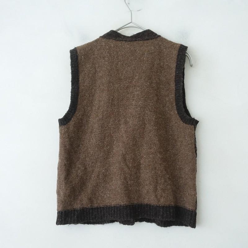 ジャミーソンズ Jamieson's *ウールニットベスト*毛厚手フェアアイル柄