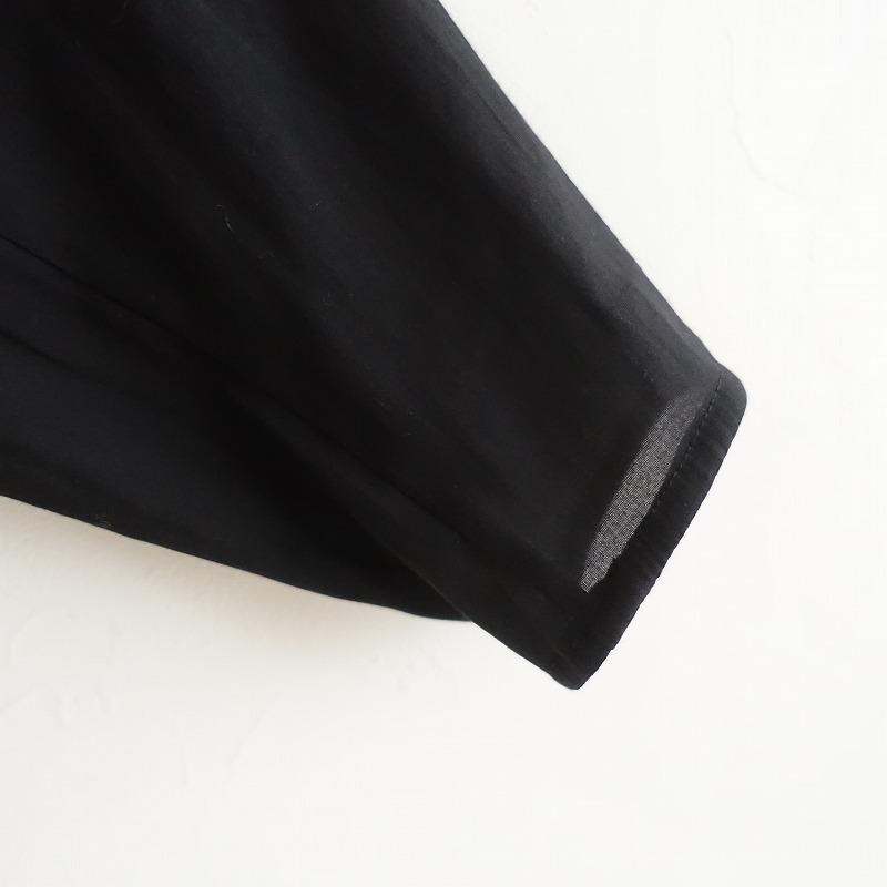 デパリエ DEPAREILLE *ビッグフリルカラーブラウス*38ブラックピエロ