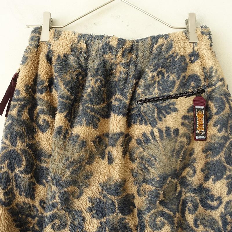 KAPITAL（キャピタル） *ボアフリースパンツ*1/Sベージュネイビー