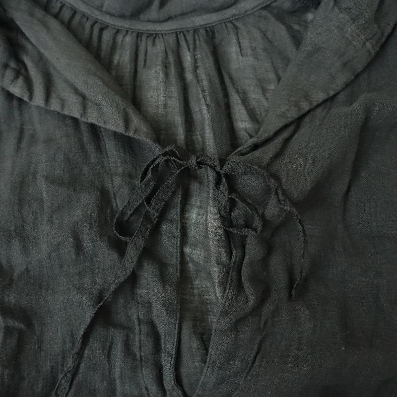 nest Robe（ネストローブ） *リネンガーゼレース紐スモックブラウス*F