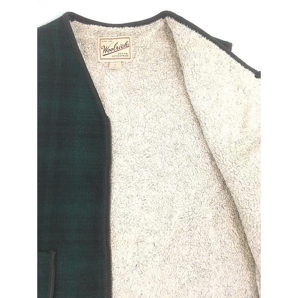 古着 90s USA製 WoolRich 裏ボア オンブレ シャドー チェック ウール