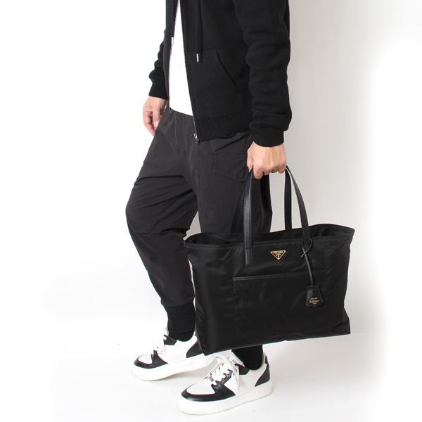 PRADA（プラダ） メンズ ナイロン サフィアーノ ラージトートバッグ