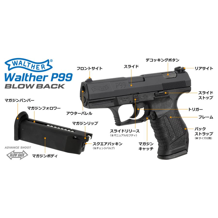 MARUZEN（マルゼン） ガスブローバック ワルサーP99 ブラックモデル