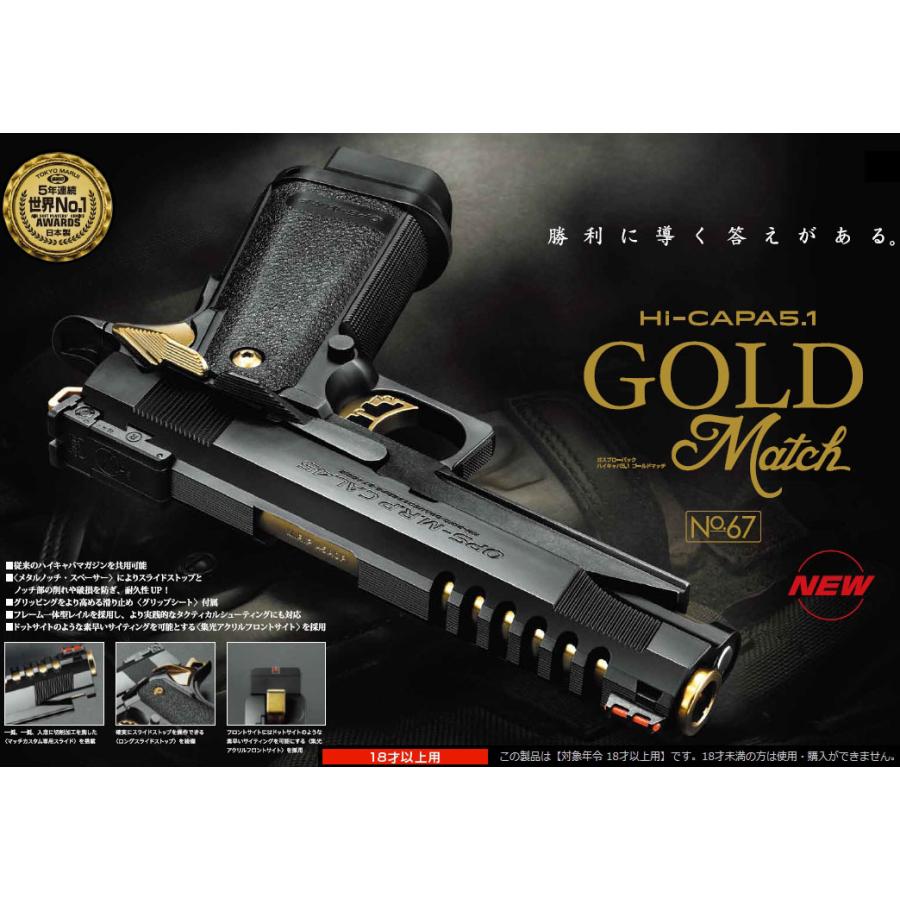 TOKYO MARUI（東京マルイ） ガスブローバック ハイキャパ5.1 ゴールド