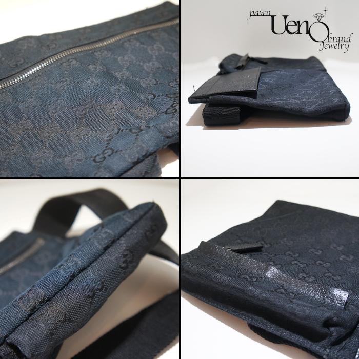 GGキャンバス 【質屋】送料無料！GUCCI グッチ ウエストポーチ 2WAY GG