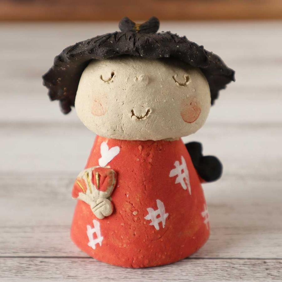 雛人形 コンパクト 陶器 小さい 可愛い ひな人形/ 濱田ひろこ作 わらべ