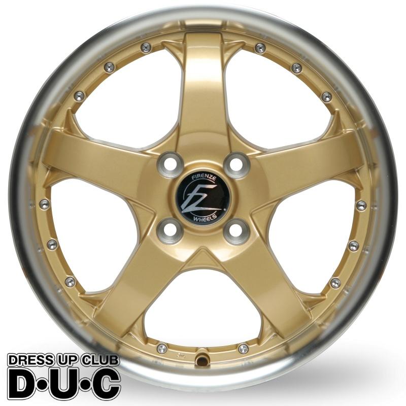 15インチアルミホイールタイヤセット 軽自動車 FZ431ゴールド/リムポリ