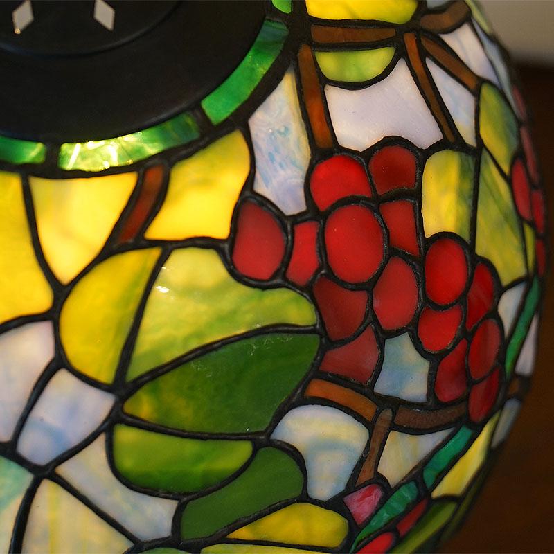 ステンドグラス ランプ 葡萄柄 ブドウ 限定品 シリアルナンバー付