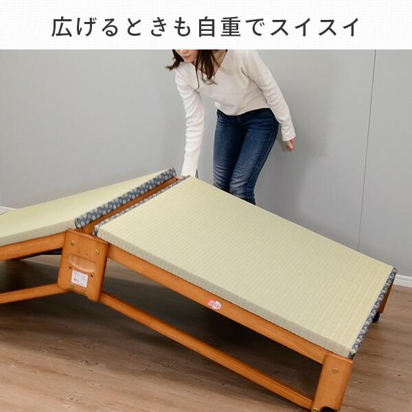 中居木工 折りたたみベッド シングル 簡易ベッド 折りたたみ ロー