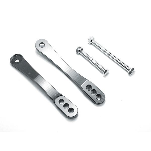 ローダウンリンクキット 車高調ロッド ロワリングキット シルバー 銀