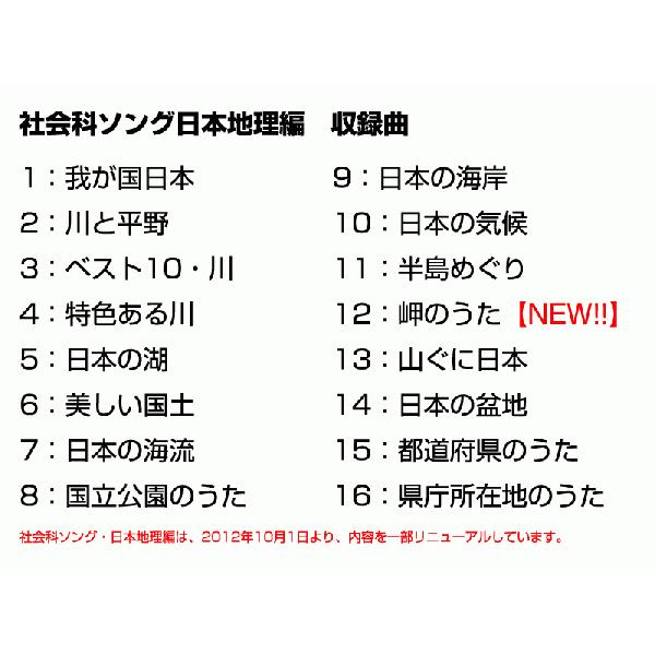 七田式（しちだ）教材 社会科ソング日本地理編 CD+プリント セット