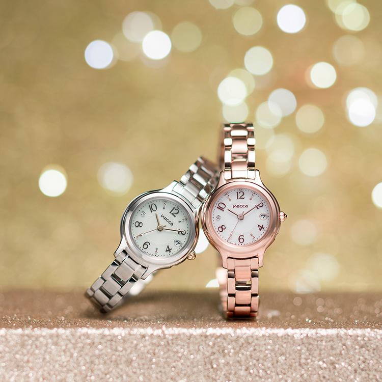 wicca（ウィッカ） ソーラーテック電波時計 電波ソーラー ピンク