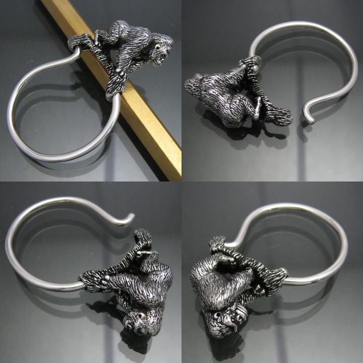 銀のゴリラ、ゴリラキーリング シルバー925(キーホルダー、キー