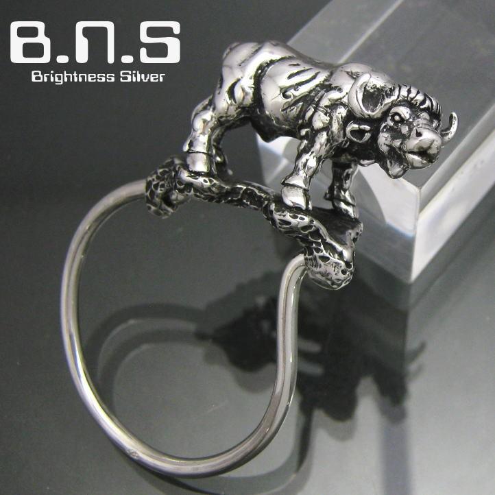 銀の水牛 バッファローキーリング シルバー925 SV925(キーホルダー