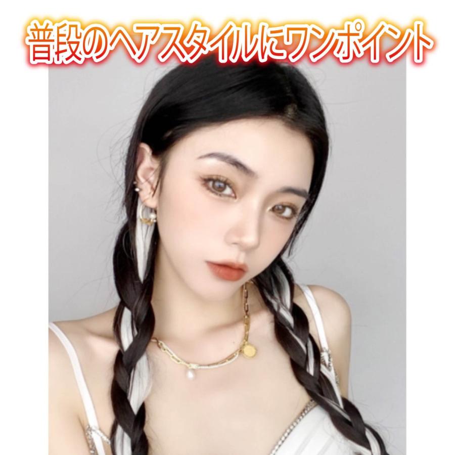 ウィッグ カラーエクステ 蛍光 エクステ ポイントウィッグ つけ毛