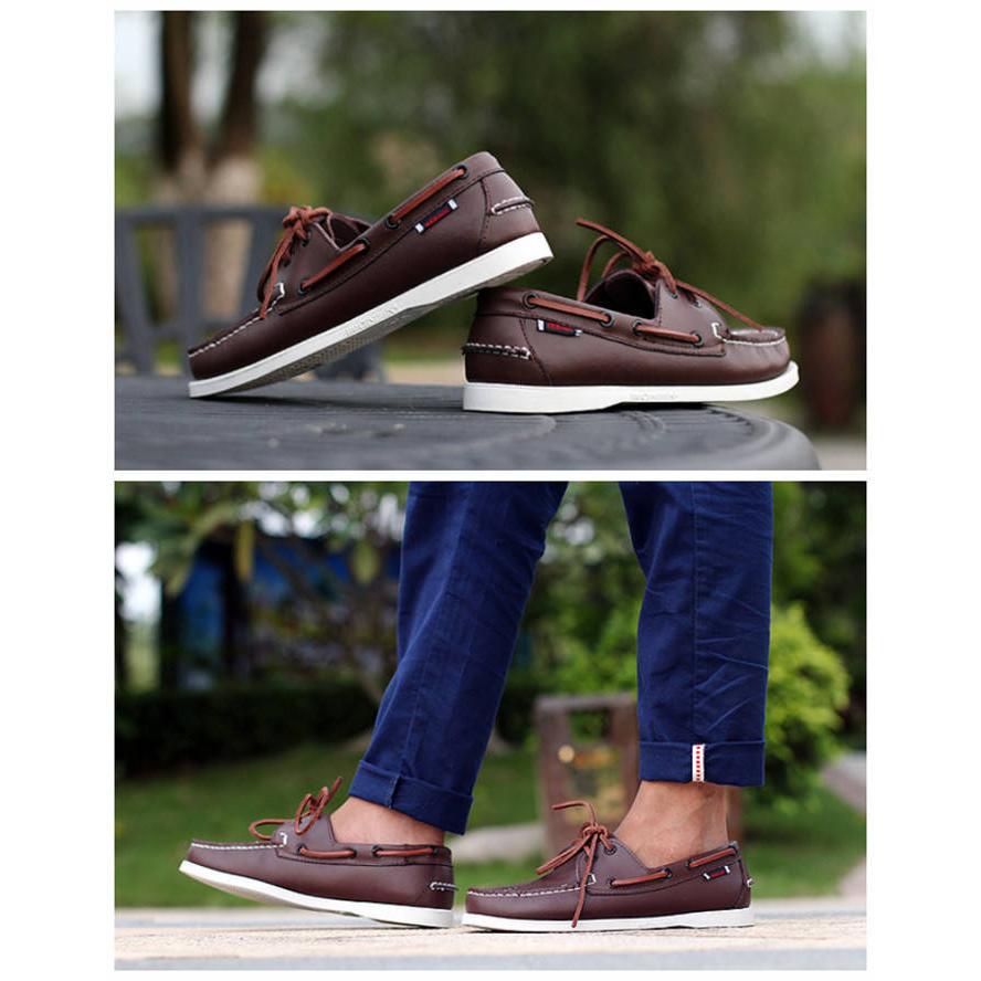 モカシン デッキシューズ メンズシューズ 本革 牛革 レザーシューズ