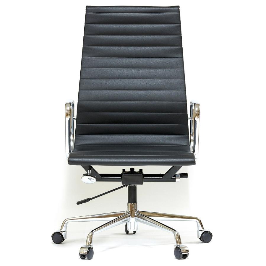 イームズ アルミナムチェア ハイバック フラットパッド ブラック