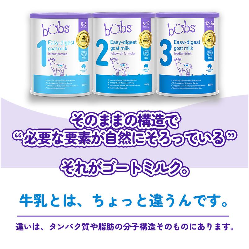 Bubs（バブズ）A2 ヤギミルク・ゴート粉ミルク ステップ3（1歳〜3歳