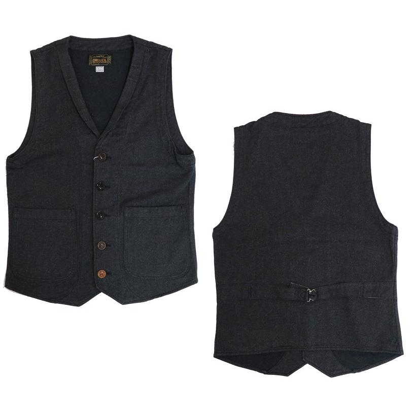 ORGUEIL（オルゲイユ） ジレ ベスト ショールカラー ワーク クラシック