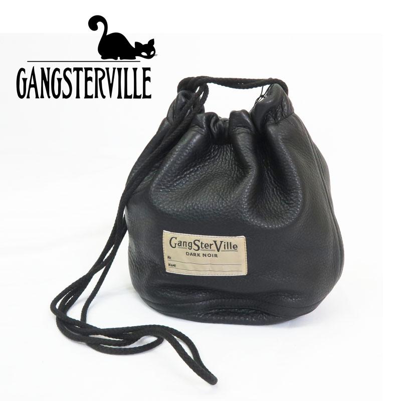 GANGSTERVILLE（ギャングスタービル） 牛革 レザー 巾着 バッグ