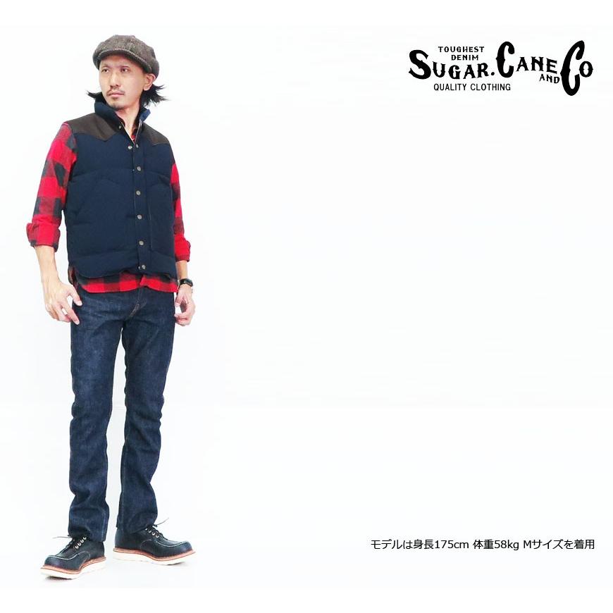SUGAR CANE シュガーケーン ダウンベスト レザーヨーク ロクヨンクロス