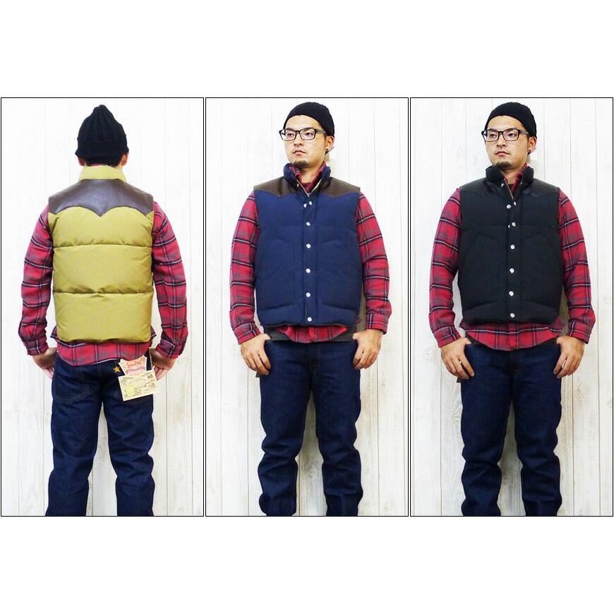 SUGAR CANE シュガーケーン ダウンベスト レザーヨーク ロクヨンクロス