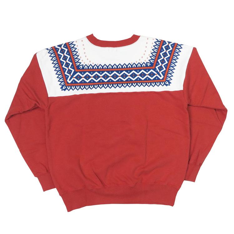 WHITESVILLE WHITES VILLE ホワイツビル 雪柄 クルーネック スウェット