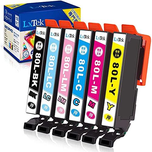 LxTek IC6CL80L 互換インクカートリッジ エプソン(Epson)用 IC80L 80L