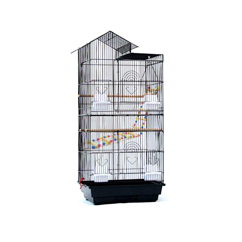 RAKU バードケージ 鳥カゴ 鳥小屋 複数飼い 止まり木 おもちゃ