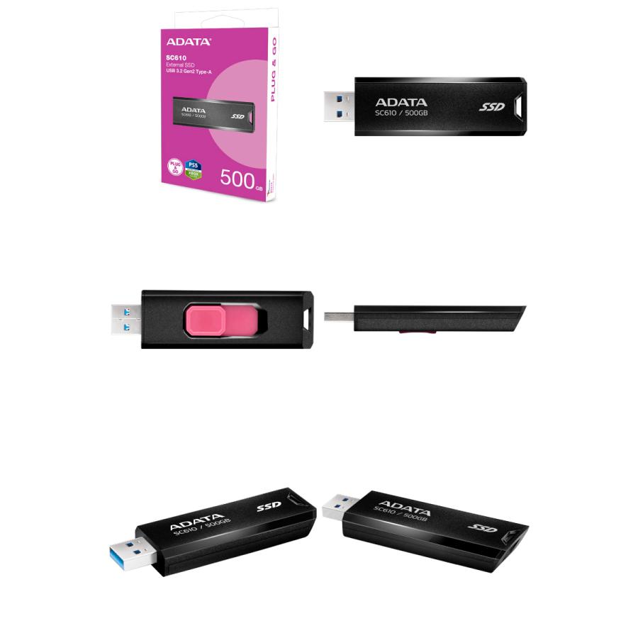 A-DATA 【並行輸入品】ADATA エーデータ 500GB SC610 スティック型SSD