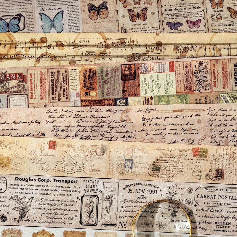 コラージュ 素材 マスキングテープ マステ 英字 手紙 英語 宇宙