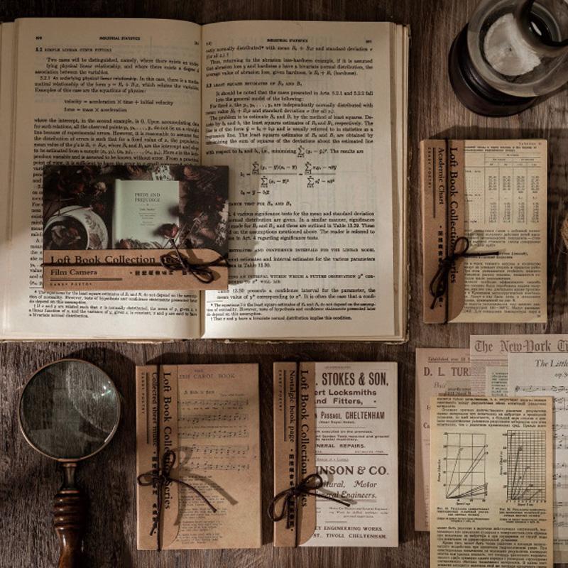 コラージュ 素材 デザイン ペーパー ジャンクジャーナル アンティーク