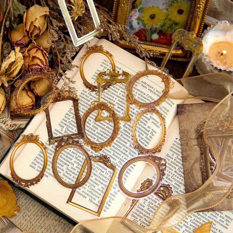 コラージュ 素材 シール 額縁 フレーム 額 ジャンクジャーナル