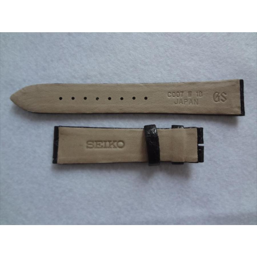 SEIKO 純正バンド 18mm グランドセイコーSBGW033用クロコダイル本革