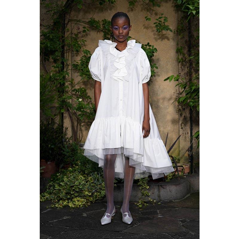 VIVIANO ヴィヴィアーノ シャツワンピース レディース フリル Mサイズ