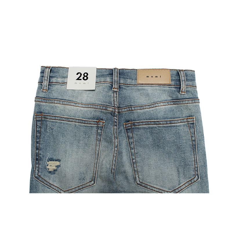 mnml（ミニマル） スキニーパンツ ストレッチデニム ダメージ加工