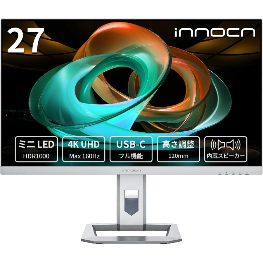 innocn INNOCN 27インチ 4K ミニLEDモニター 3840x2160 UHD FreeSync