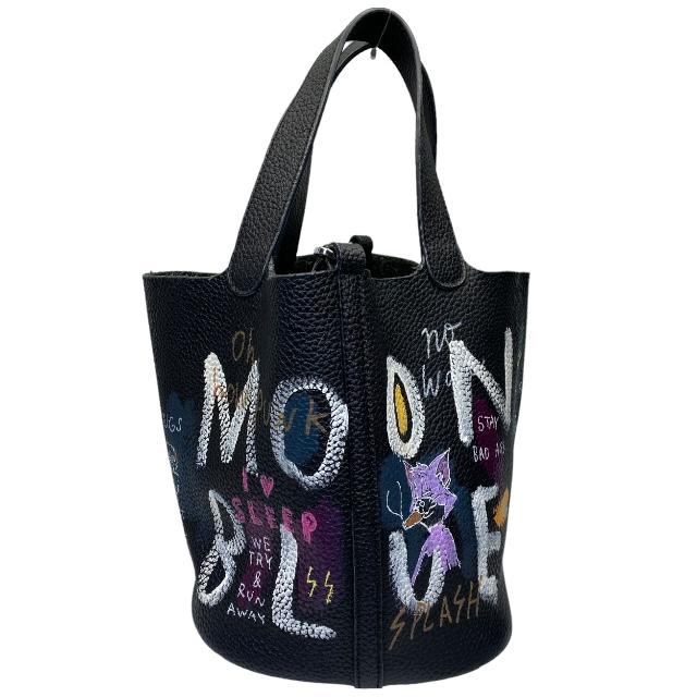 Guernika ゲルニカ ハンドバッグ キューブバック 手持ち鞄 総柄 レザー