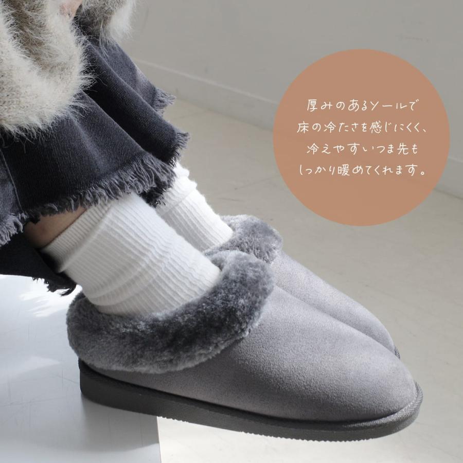 AmiAmi（アミアミ） スリッポン ムートン レディース サボ ボア 暖かい