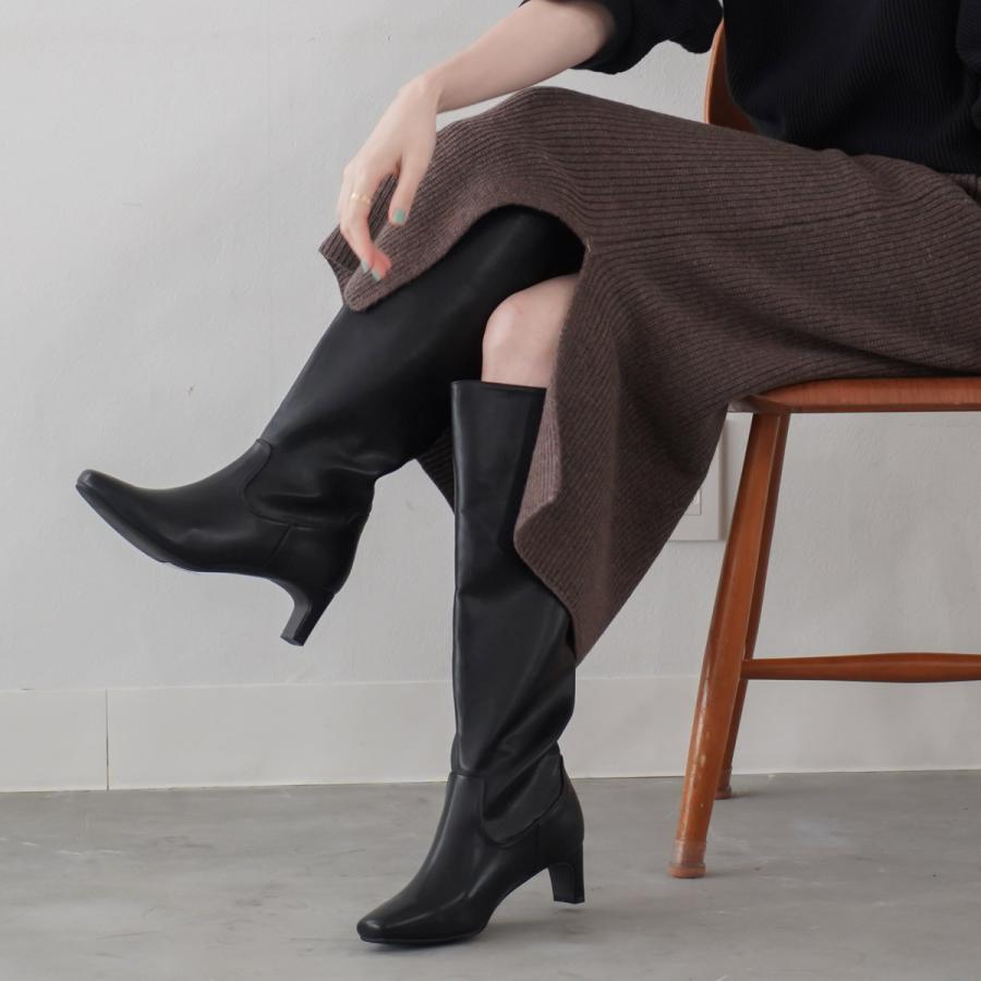 AmiAmi（アミアミ） ロングブーツ レディース 歩きやすい ゆったり 筒