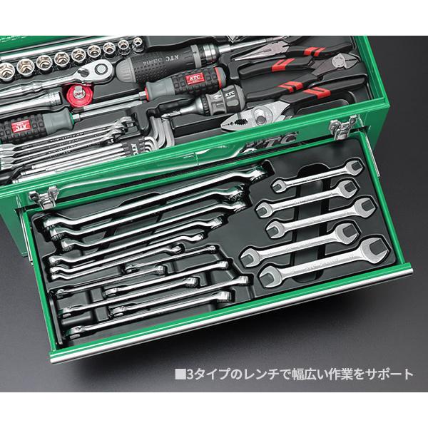 KTC KTC 9.5sq. 91点工具セット マラカイトグリーン SK39120XMLGREM