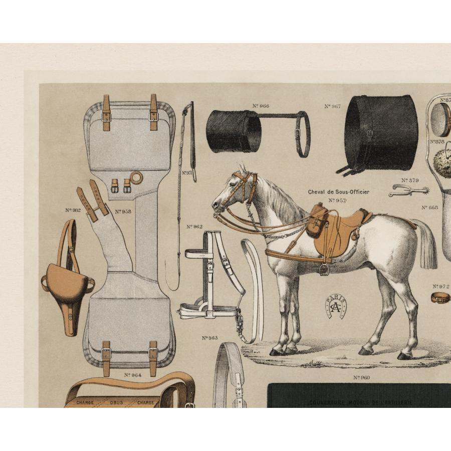 アート ビンテージ アンティーク乗馬用品デザイン集 2L A4 A3 B3 A2 B2