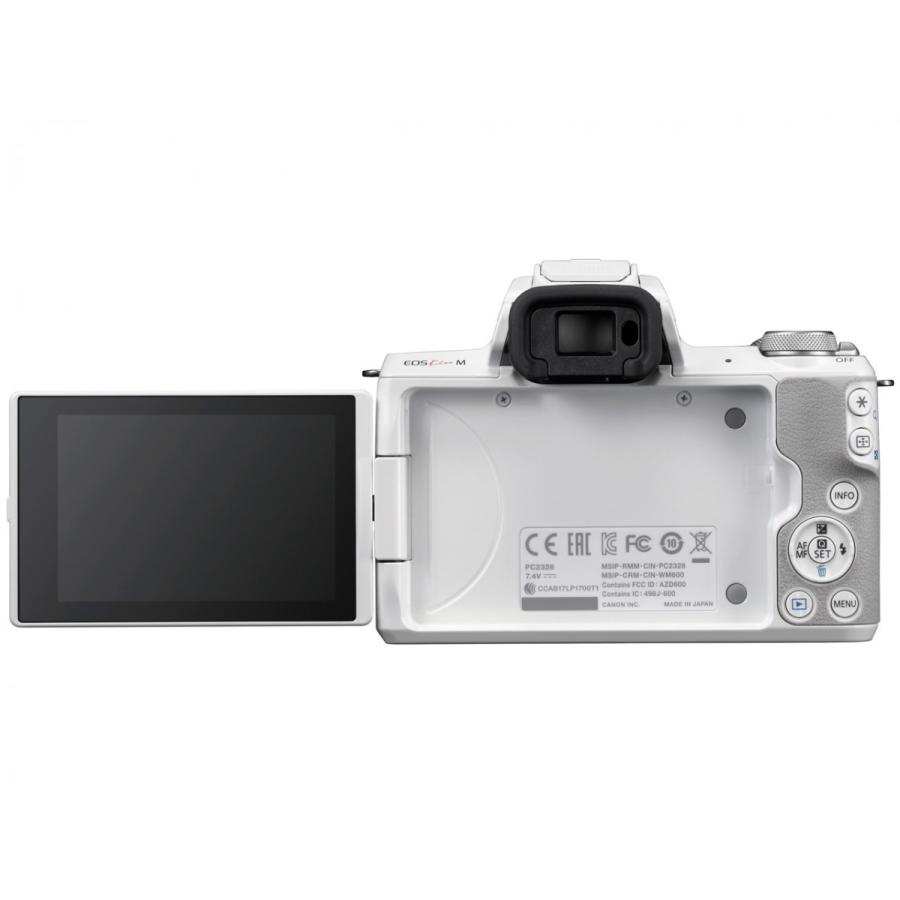 EOS キヤノン CANON Kiss M ダブルズームキット ホワイト 新品 送料