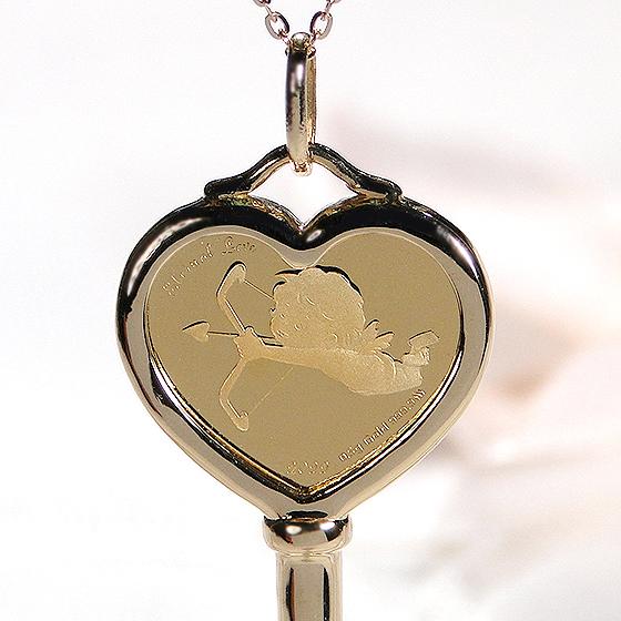 コインネックレス 24金 純金 キューピット ハート K24 K18 2022 コイン